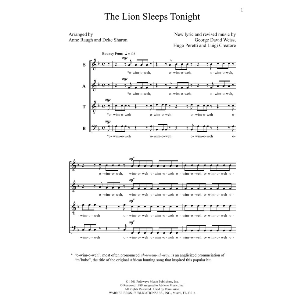 The Lion Sleeps Tonight