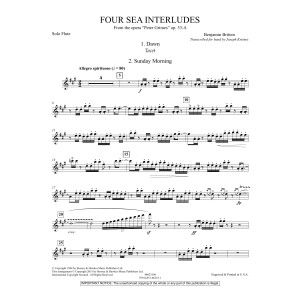 Four Sea Interludes (aus der Oper "Peter Grimes") - Solo-Flöte