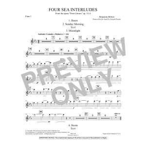 Four Sea Interludes (from the opera "Peter Grimes") - Flute 3