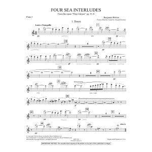Four Sea Interludes (from the opera "Peter Grimes") - Flute 2