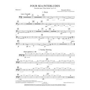 Four Sea Interludes (aus der Oper "Peter Grimes") - Fagott 1