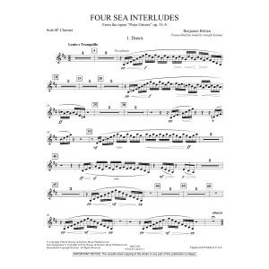 Four Sea Interludes (aus der Oper "Peter Grimes") - Solo Bb-Klarinette