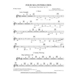 Four Sea Interludes (from the opera "Peter Grimes") - Bb Bass Clarinet