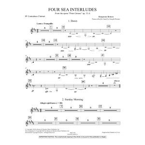 Four Sea Interludes (from the opera "Peter Grimes") - Bb Contra Bass Clarinet