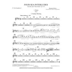 Four Sea Interludes (from the opera "Peter Grimes") - Eb Alto Saxophone 2