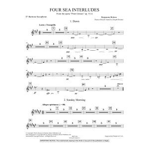 Four Sea Interludes (from the opera "Peter Grimes") - Eb Baritone Saxophone