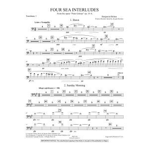 Four Sea Interludes (from the opera "Peter Grimes") - Trombone 1