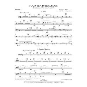 Four Sea Interludes (from the opera "Peter Grimes") - Trombone 2
