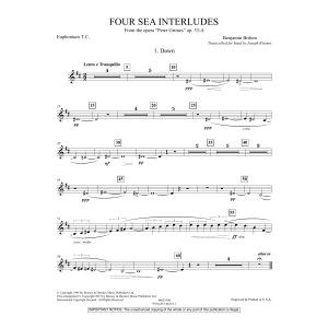 Four Sea Interludes (from the opera "Peter Grimes") - Euphonium in Treble Clef