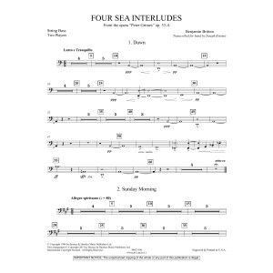 Vier Seezwischenspiele (aus der Oper "Peter Grimes") - Kontrabass
