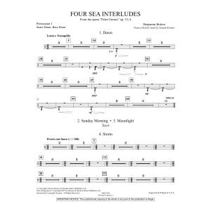 Four Sea Interludes (from the opera "Peter Grimes") - Percussion 1