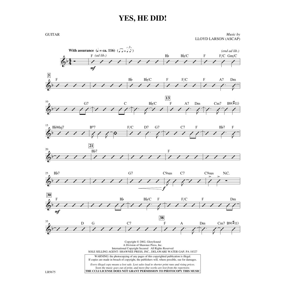 Yes, He Did! - Guitar