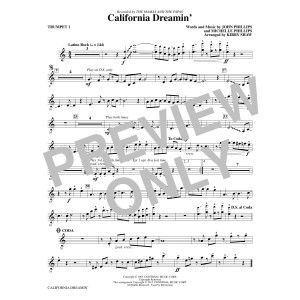 California Dreamin'' - Bb-Trompete 1