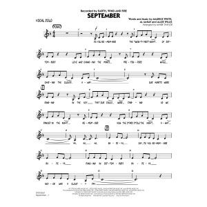 September (Key: C) - Vocal Solo