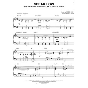 Speak Low [Jazz-Version] (arr. Brent Edstrom)