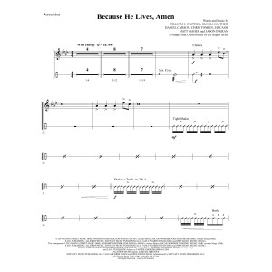 Because He Lives, Amen (arr. Ed Hogan) - Percussion