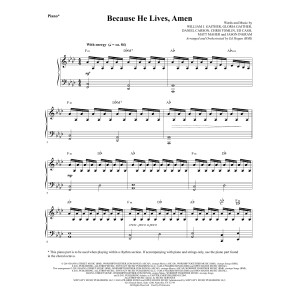 Because He Lives, Amen (arr. Ed Hogan) - Klavier
