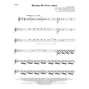 Because He Lives, Amen (arr. Ed Hogan) - Violine 2