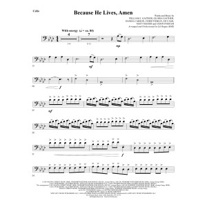 Because He Lives, Amen (Arr. Ed Hogan) - Violoncello