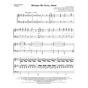 Because He Lives, Amen (arr. Ed Hogan) - Keyboard String Reduction