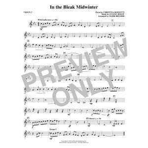 In The Bleak Midwinter - Violin 2