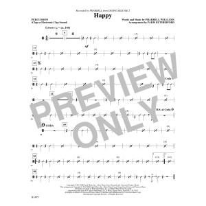 Happy (arr. Paris Rutherford) - Percussion