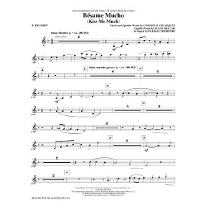 Besame Mucho (Kiss Me Much) - Bb Trumpet