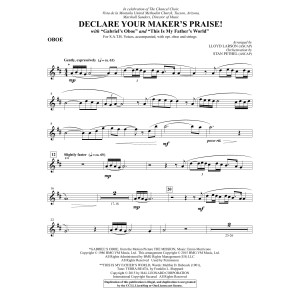 Declare Your Maker's Praise! - Oboe