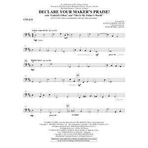 Declare Your Maker''s Praise! - Cello