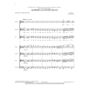 Aurora Lucis Rutilat - Score