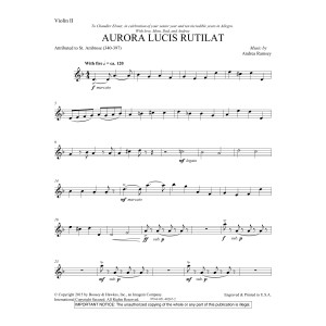 Aurora Lucis Rutilat - Violin 2