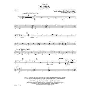 Memory (aus Cats) (arr. John Leavitt) - Cello
