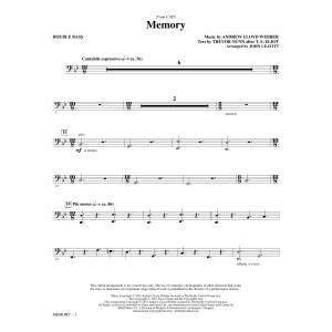 Memory (aus Cats) (Arr. John Leavitt) - Kontrabass