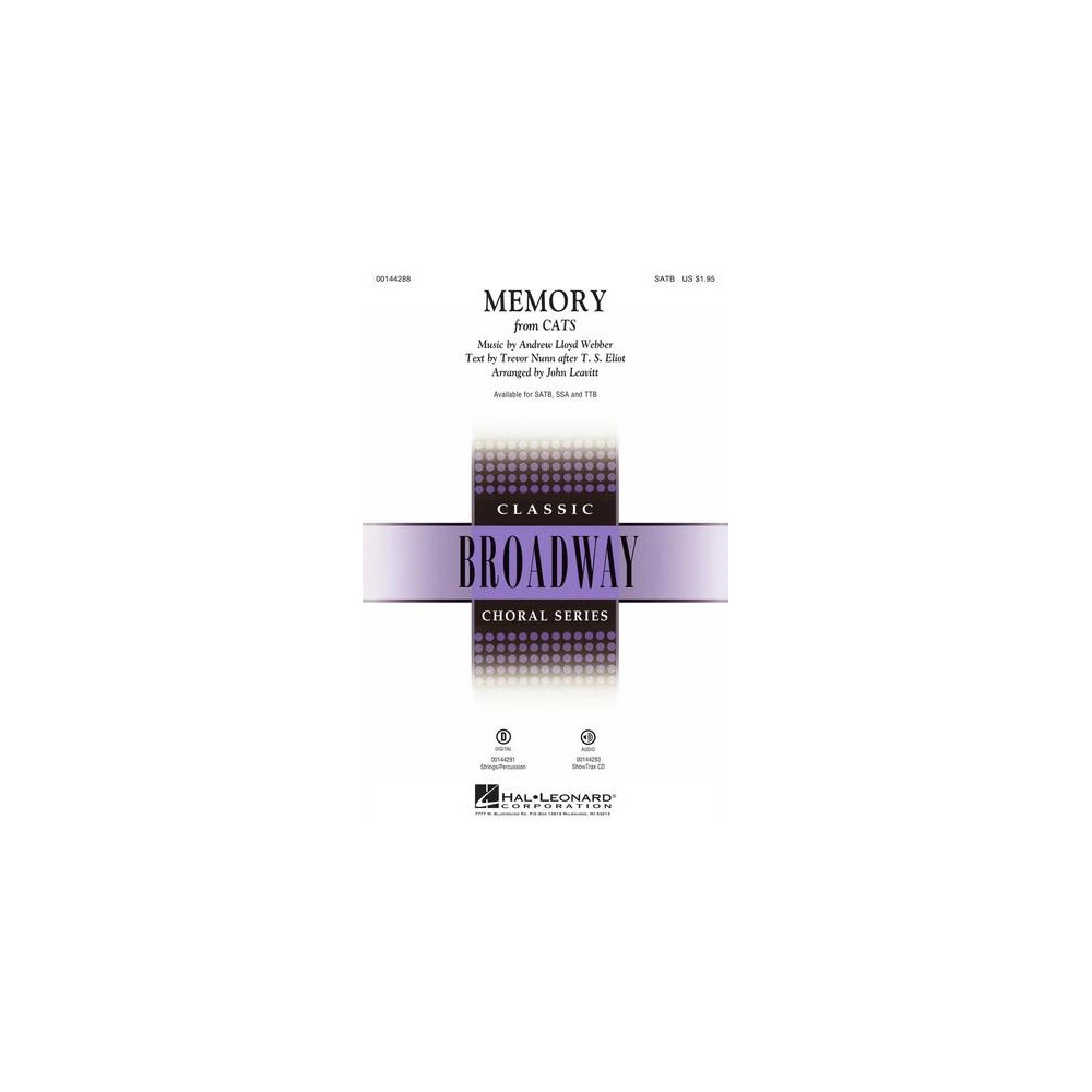 Memory (aus Cats) (arr. John Leavitt) - Percussion 1