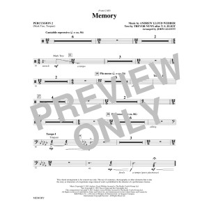 Memory (aus Cats) (Arr. John Leavitt) - Percussion 2