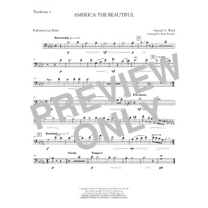 America, the Beautiful - Trombone 1