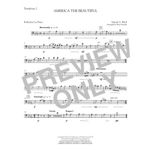America, the Beautiful - Trombone 2