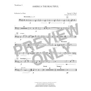 America, the Beautiful - Trombone 3