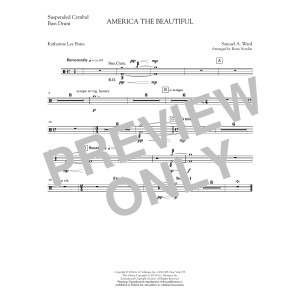 America, the Beautiful - Bass Drum/ Susp. Cymbal