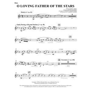 O Loving Father Of The Stars (from Morning Star) - Oboe