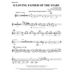 O Loving Father Of The Stars (from Morning Star) - Bb Clarinet 1 & 2