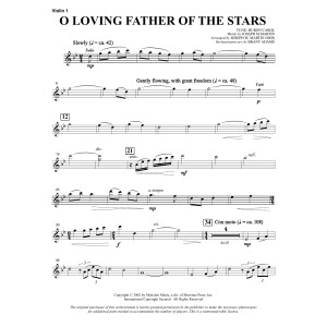 O Loving Father Of The Stars (from Morning Star) - Violin 1