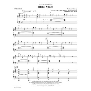 Blank Space (arr. Mac Huff) - Synthesizer