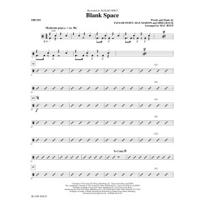Blank Space (arr. Mac Huff) - Drums