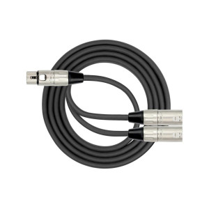 Kirlin XLR Female to 2 x XLR Male Y Patch Cable Nr