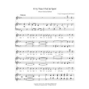 Ev'ry Time I Feel de Spirit (E-flat)