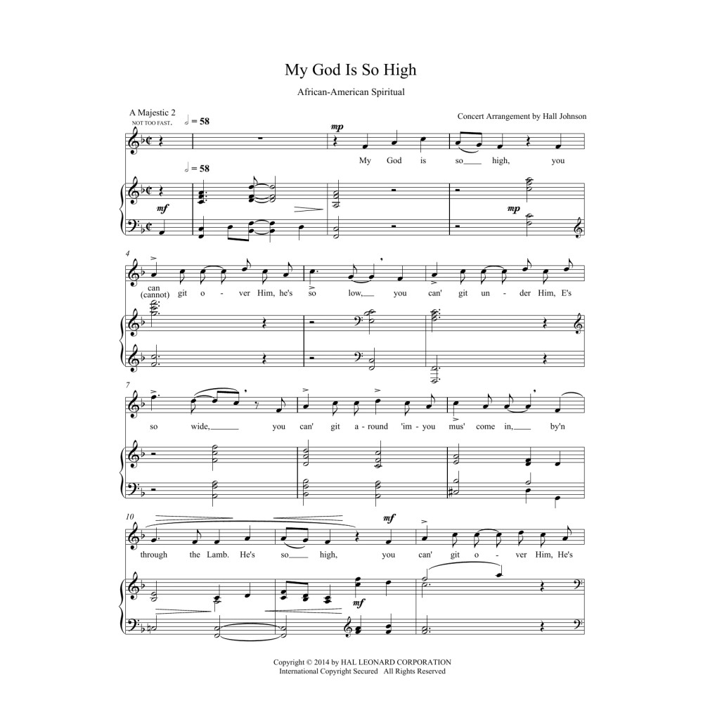 My God Is So High (F)