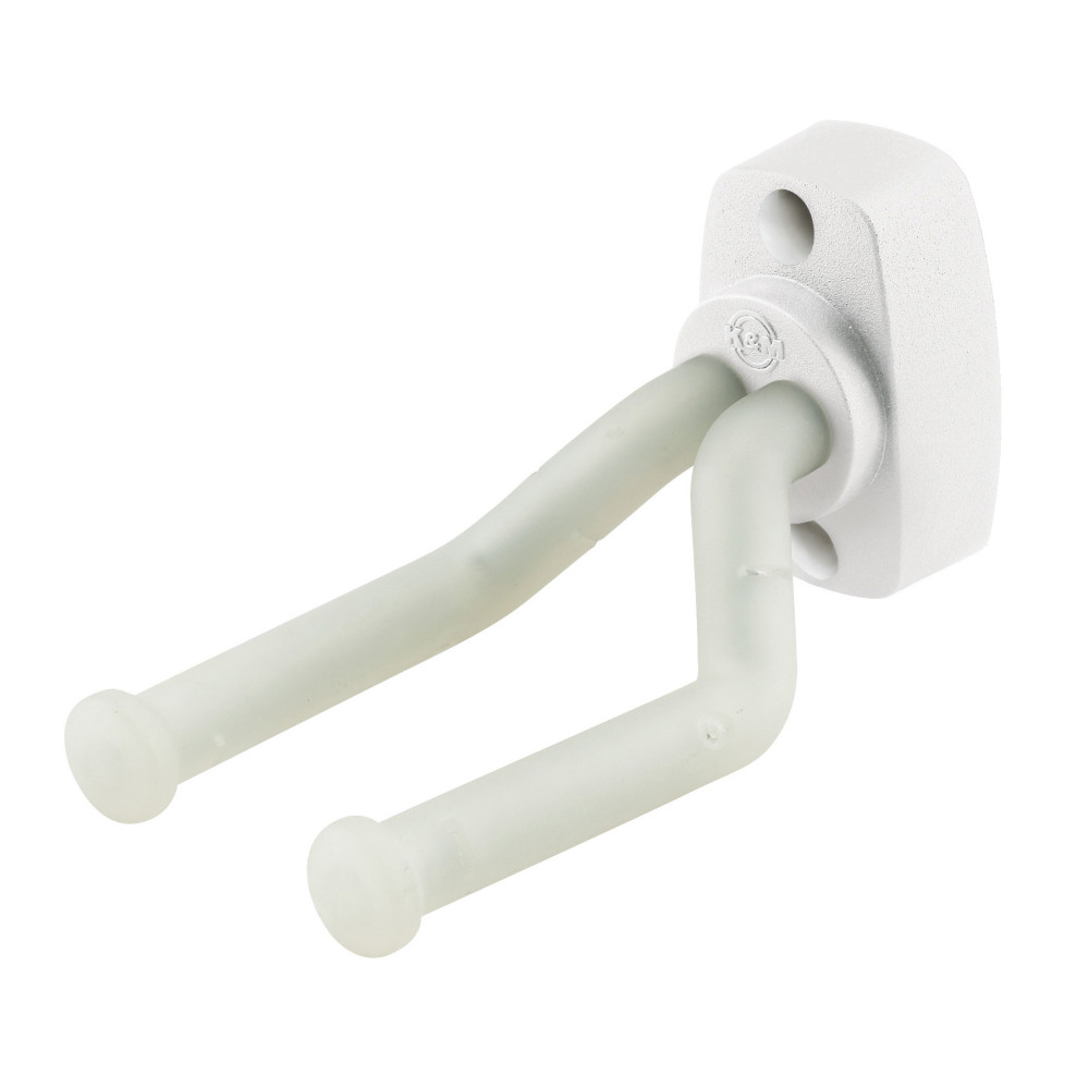 Soporte mural Km para guitarra frontal blanco
