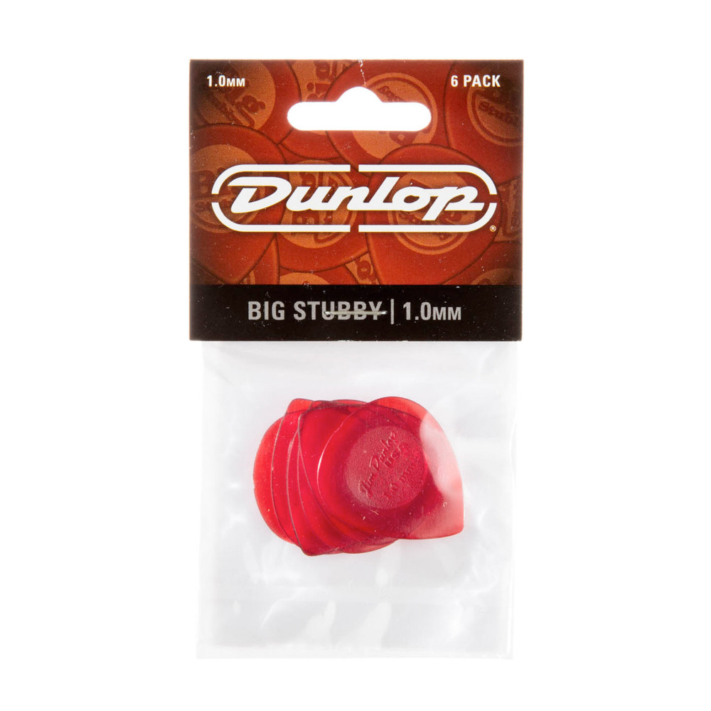 Sachet 6 Med Dunlop Big Stubby Rouge 100