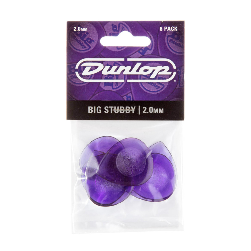 Pack of 6 Med Dunlop Bigstubby Purple 200